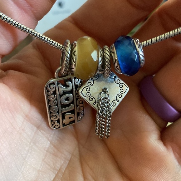 BRIGHTON vintage 2014‎ graduation silver charm bracelet - Picture 3 of 5